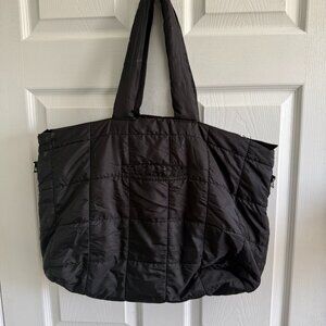 Isaac Mizrahi Black Quilted Tote Bag